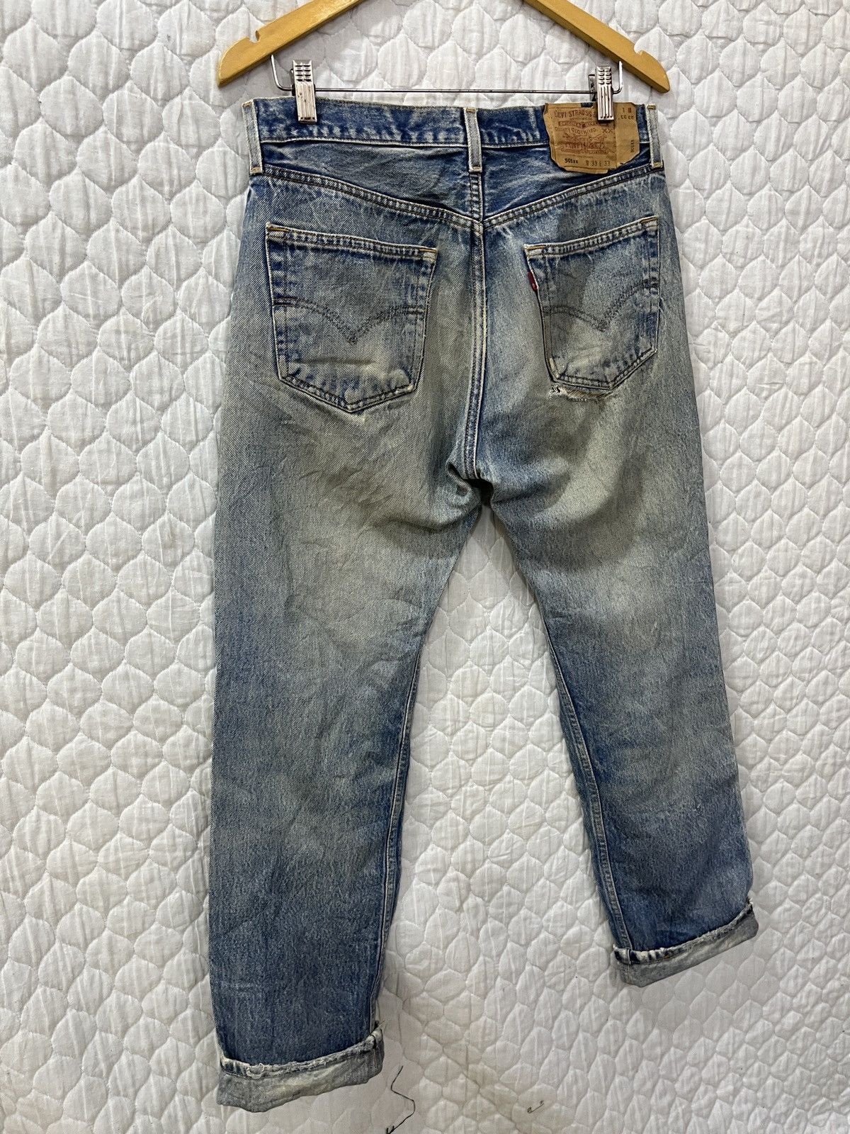 Levi's (Uuuu). RARE VTG LEVIS DISTRESSED DENIM Size US 33 - 10 Thumbnail
