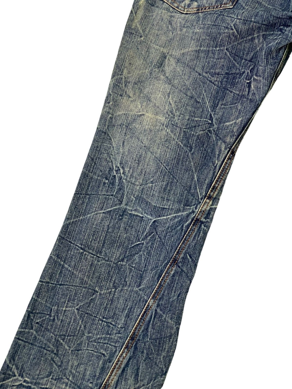 Japanese Brand Flare Jeans Nylaus Distress Acid Wash Boot Cut 5🟦7T Size US 33 - 17 Thumbnail