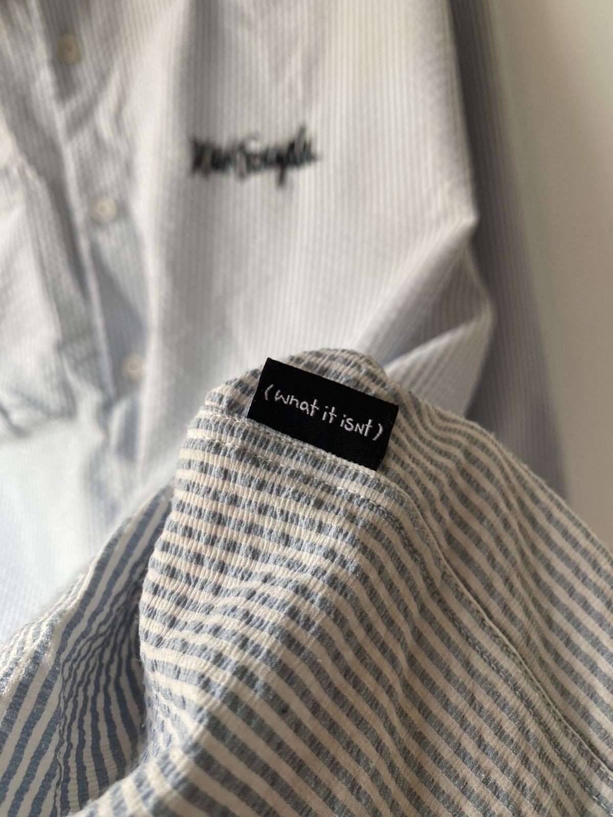 Designer Mark Gonzales What it Isn’t Button Up Shirt Rare Retro Y2K Size US L / EU 52-54 / 3 - 7 Thumbnail