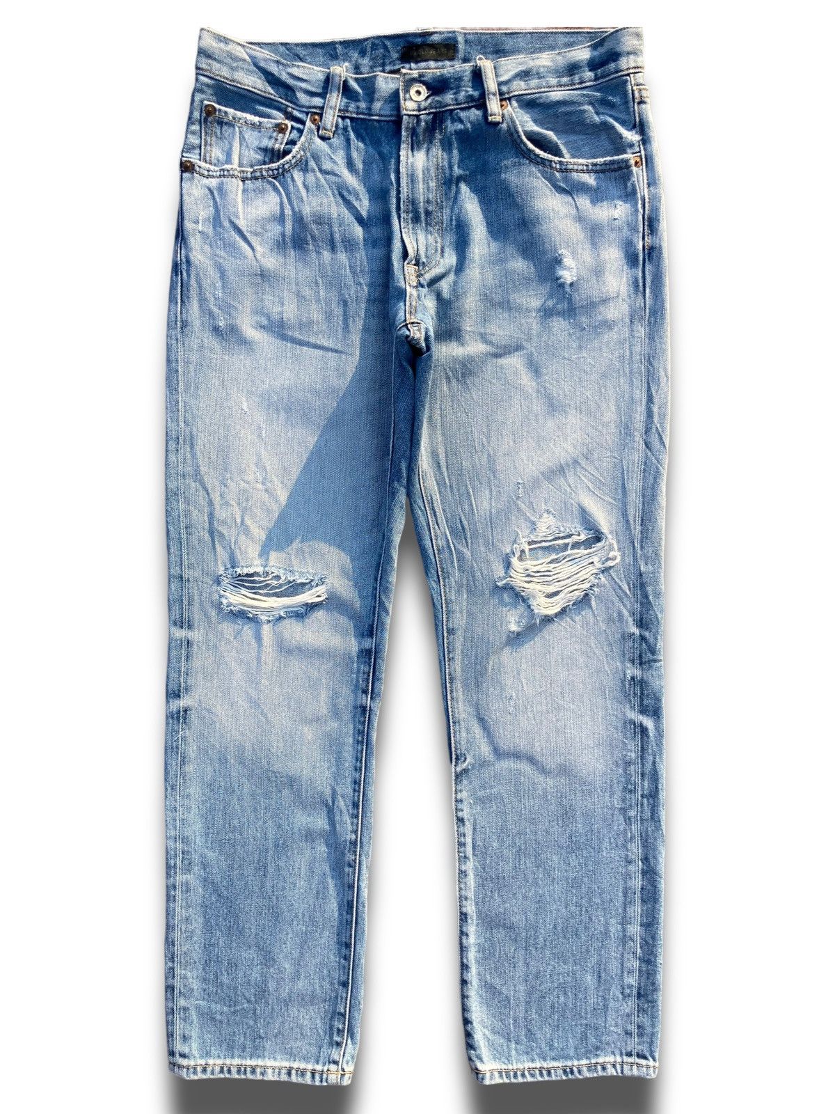 Uniqlo Vintage Y2K Jun Takahashi Straight Cut Jeans Size US 32 / EU 48 - 1 Thumbnail