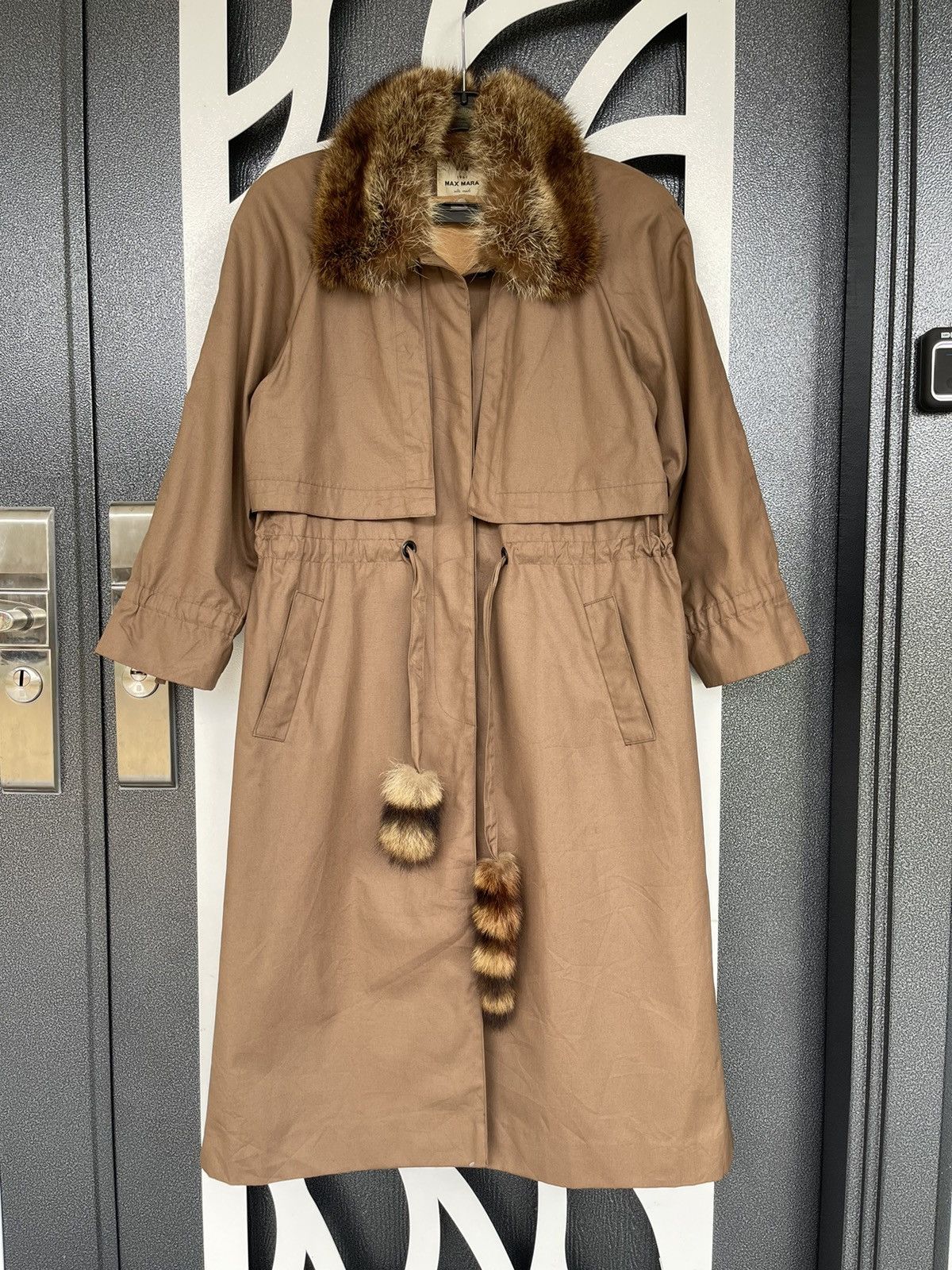 Japanese Brand × Max Mara VINTAGE MAX MARA FAUX FUR COLLAR OVER JACKET Size L / US 10 / IT 46 - 2 Thumbnail