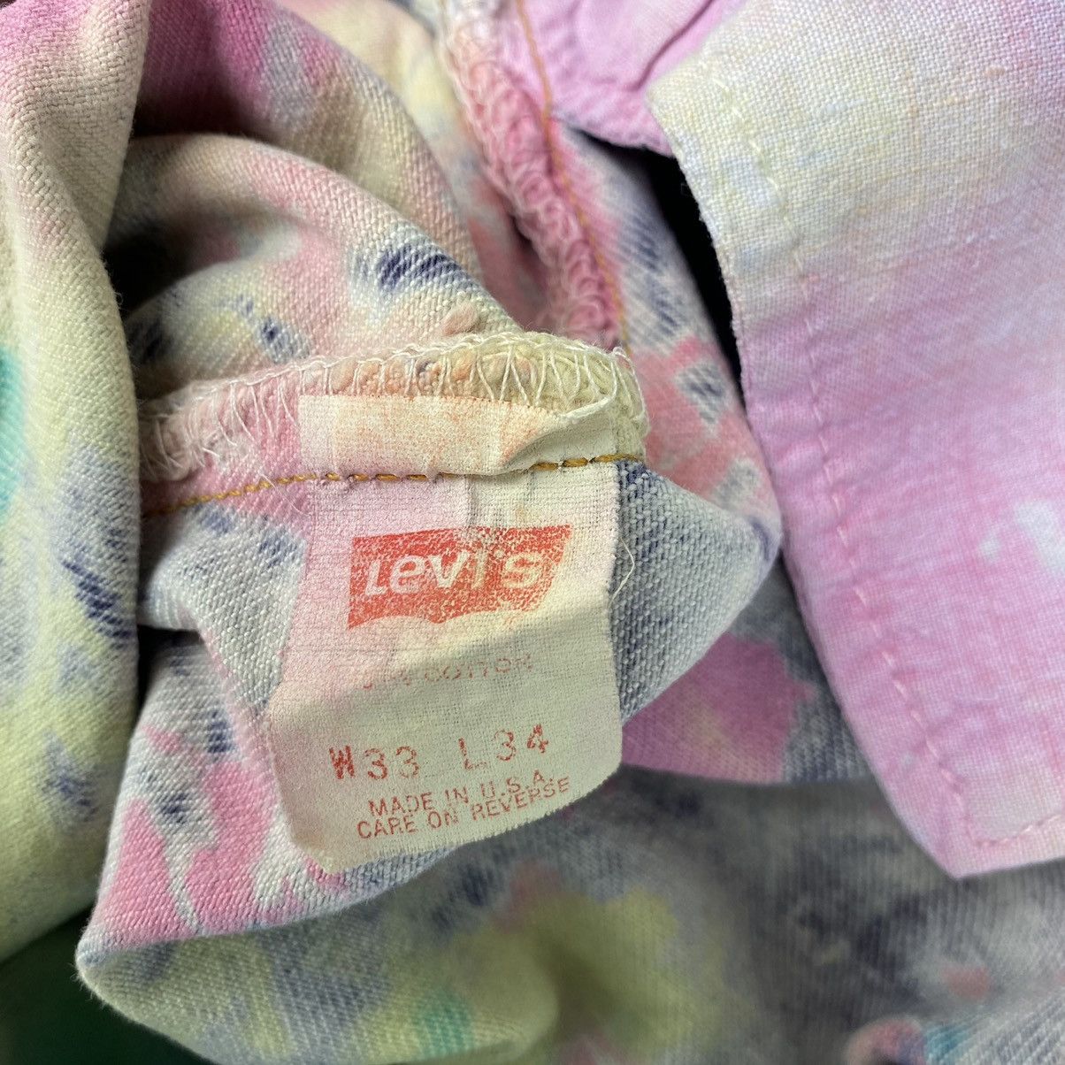 Levi's Thrashed Vintage 80s Levis 501 Tie Dye ERD GRUNGE JEANS Size US 32 / EU 48 - 5 Thumbnail