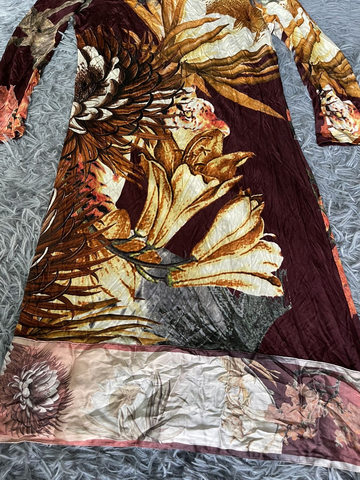 Cavalli Class × Just Cavalli × Roberto Cavalli 🐯Roberto Cavalli Class 90s vintage hidden tiger signed dress Size XL / US 12-14 / IT 48-50 - 4 Thumbnail