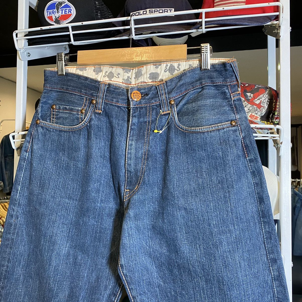 Japanese Brand Mr. Men little Miss embroidered pocket japan denim Size US 34 / EU 50 - 10 Thumbnail