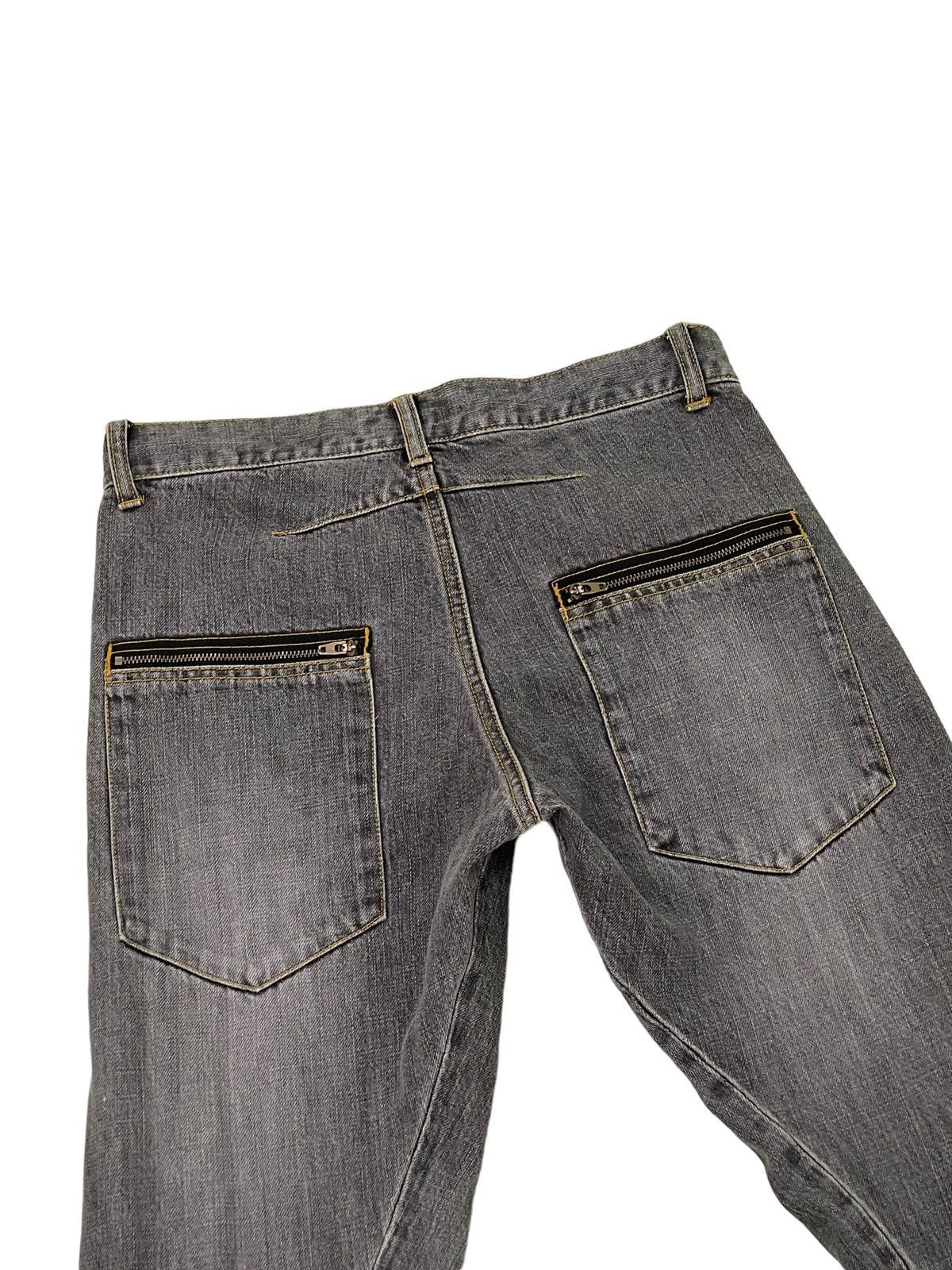 Japanese Brand Flare Jeans Klein Plus Homme Distress Slim Boot Cut 5🟦9 Size US 29 - 19 Thumbnail