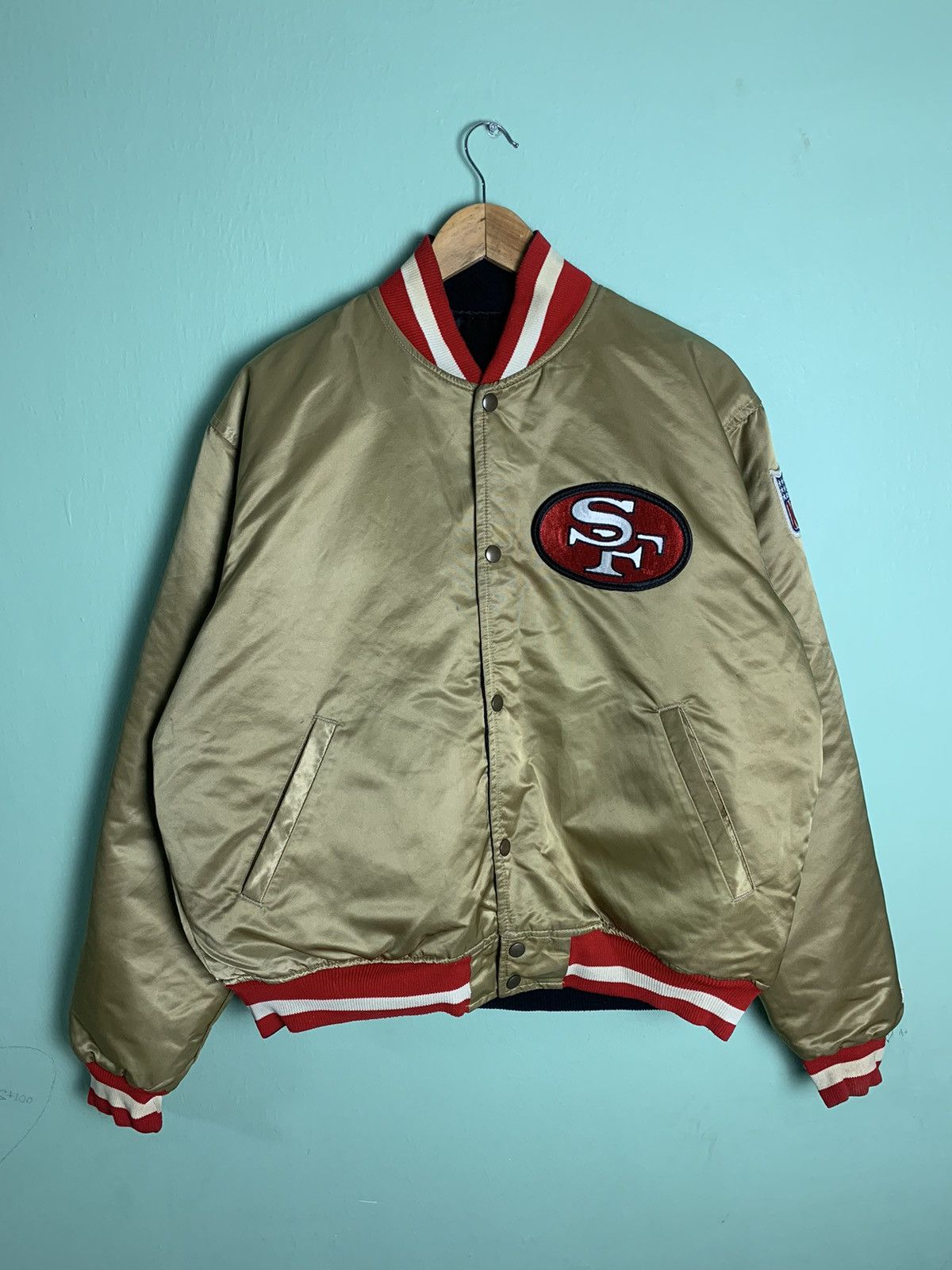 Vintage Vintage 80s 49ers Riversible Satin varsity Jacket | Grailed