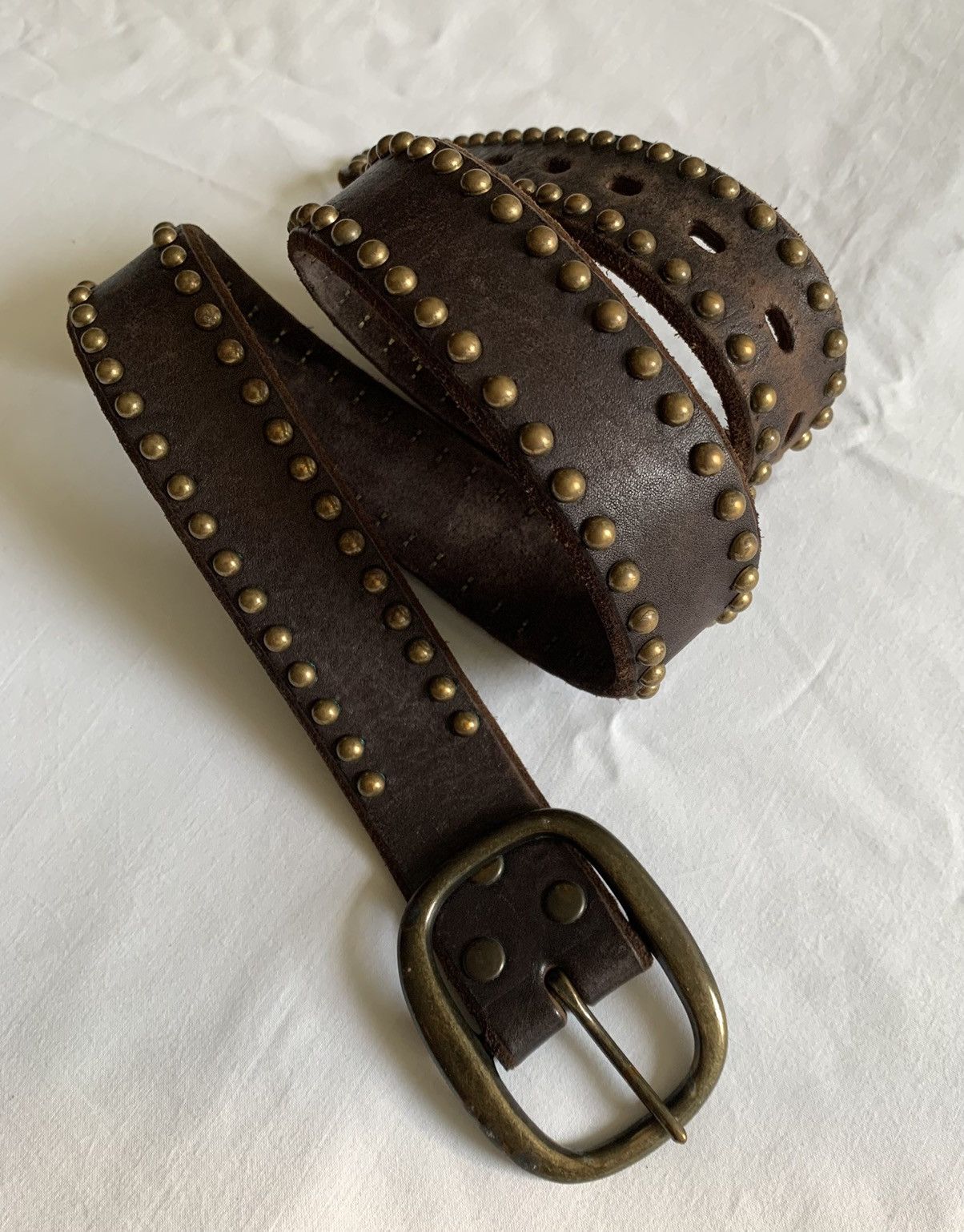 Japanese Brand Sick🔥Unbrand Studded Leather Belt (Punk Style) Size ONE SIZE - 1 Thumbnail