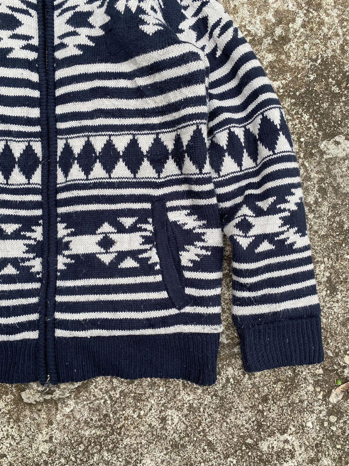 Japanese Brand Azul by Moussy Knitted Zipper Hoodie Size US L / EU 52-54 / 3 - 4 Thumbnail