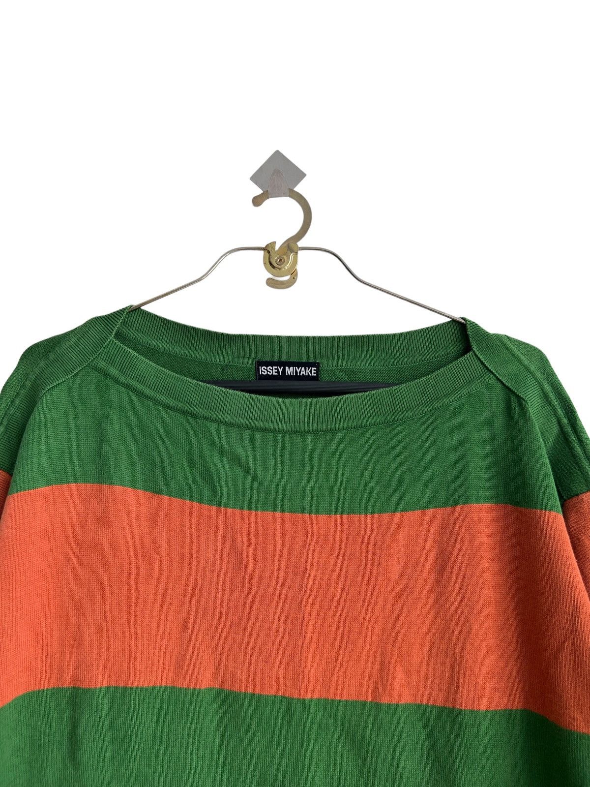 Issey Miyake FW98 Issey Miyake Men Boat Neck Colorway Border Sweater Size US L / EU 52-54 / 3 - 5 Thumbnail