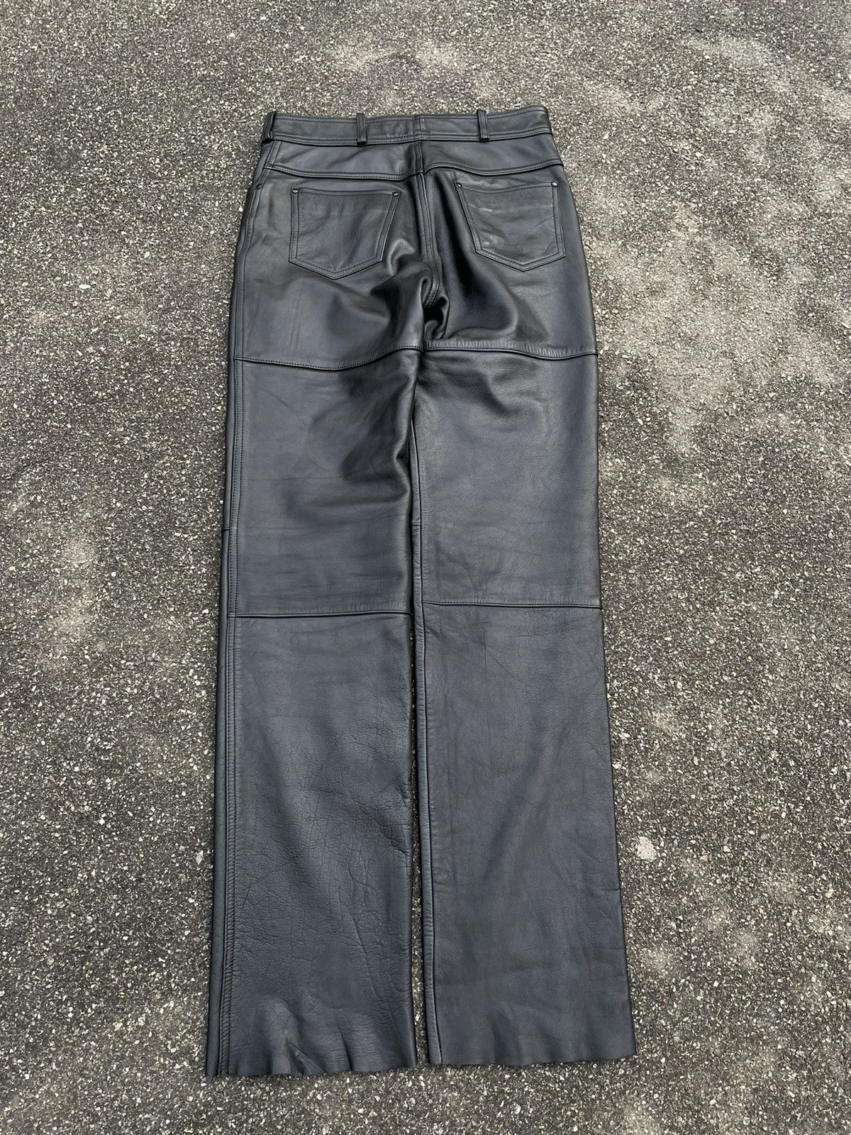 Genuine Leather × Vintage Awesome Vintage Genuine Leather Biker Pants Made in Europe Size US 32 / EU 48 - 4 Thumbnail