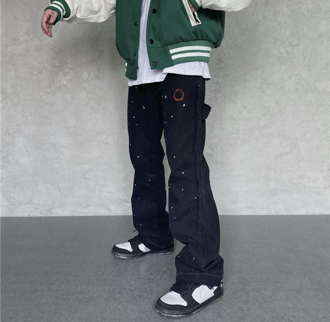Japanese Brand × Jean Black Color Graffiti Cargo Flared Streetwear Jeans Size US 30 / EU 46 - 1 Thumbnail