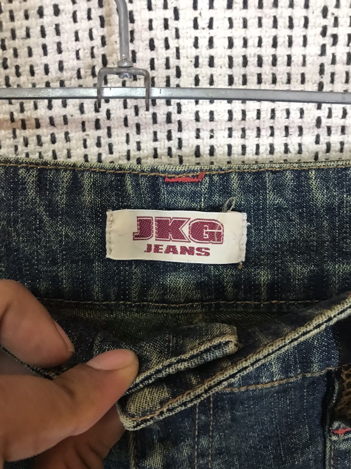 14th Addiction × Japanese Brand × Seditionaries 🔥FLARED🔥JKG DENIM BOOTCUT FLARED GREEN WAXED Size US 30 / EU 46 - 6 Thumbnail
