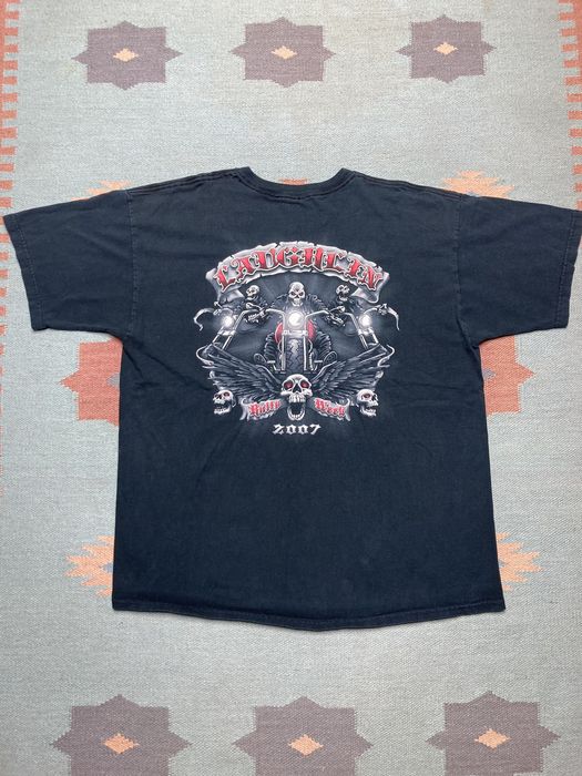 Vintage Vintage y2k Harley Davidson skulls graphic t shirt Nike week ...