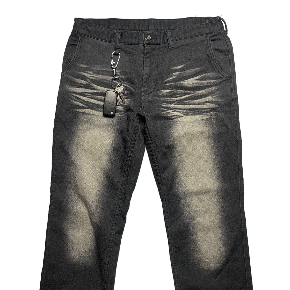 If Six Was Nine × Le Grande Bleu (L.G.B.) 🇯🇵 SEMANTIC DESIGN BLEACH PUNK GOTHIC PANTS Size US 32 / EU 48 - 3 Thumbnail