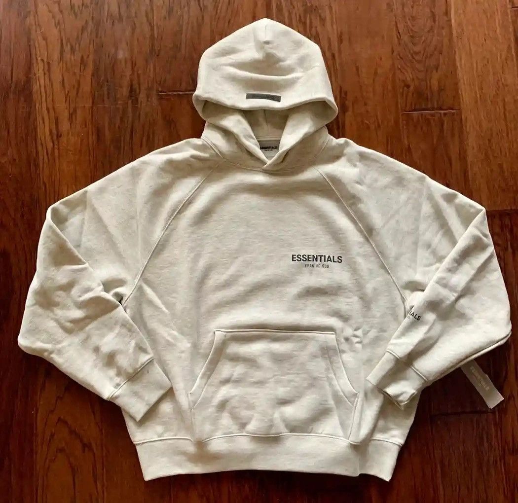 Essentials core collection hoodie light Heather oatmeal L