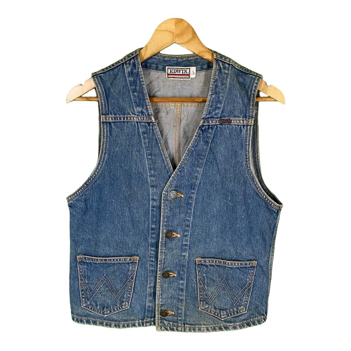 Edwin × Vintage Vintage Edwin Denim Vest Size US S / EU 44-46 / 1 - 1 Thumbnail