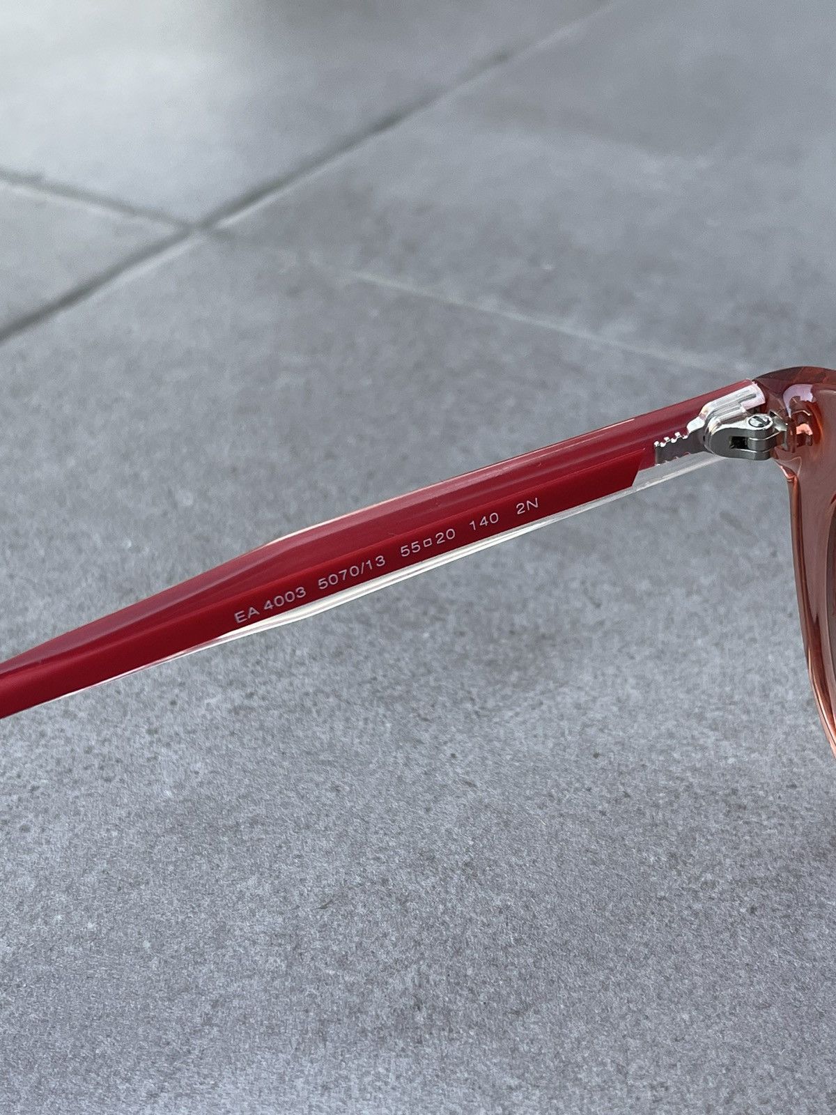Emporio Armani Emporio Armani EA4003 5070/13 Peach Red Sunglasses Size ONE SIZE - 11 Thumbnail