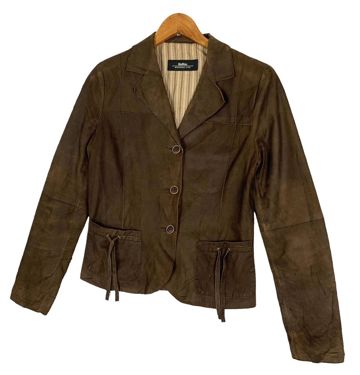 Vintage Max Mara Weekend Italian Designer Leather Jacket