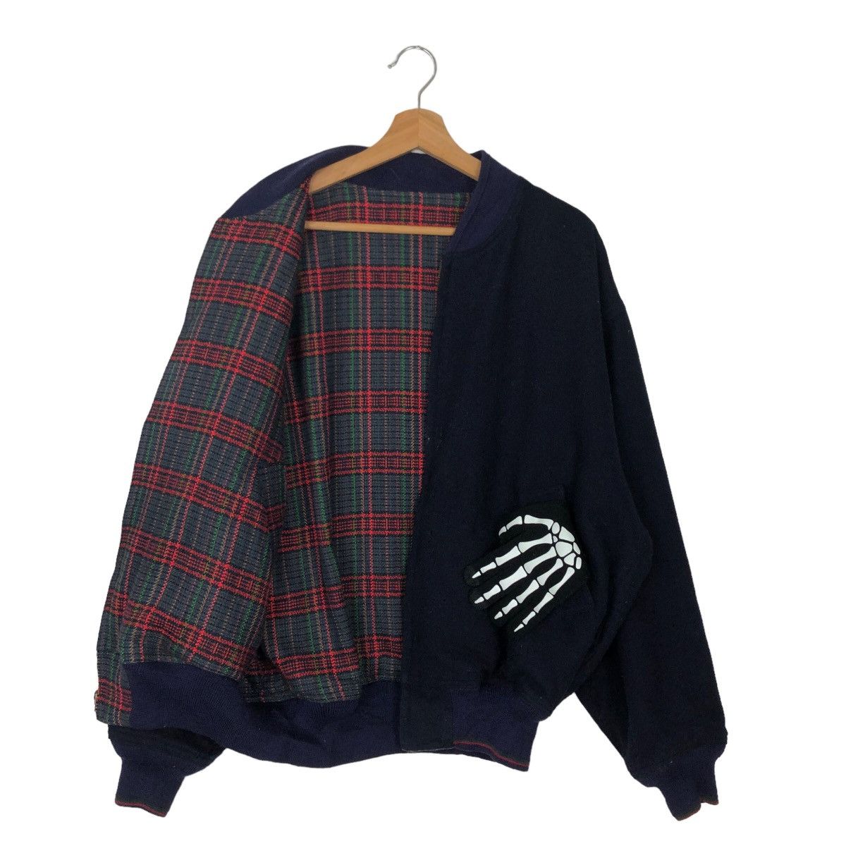 Japanese Brand VINTAGE REVERSIBLE WOOL BOMBER JACKET OTEFFE ISSEY MIYAKE Size US M / EU 48-50 / 2 - 8 Thumbnail