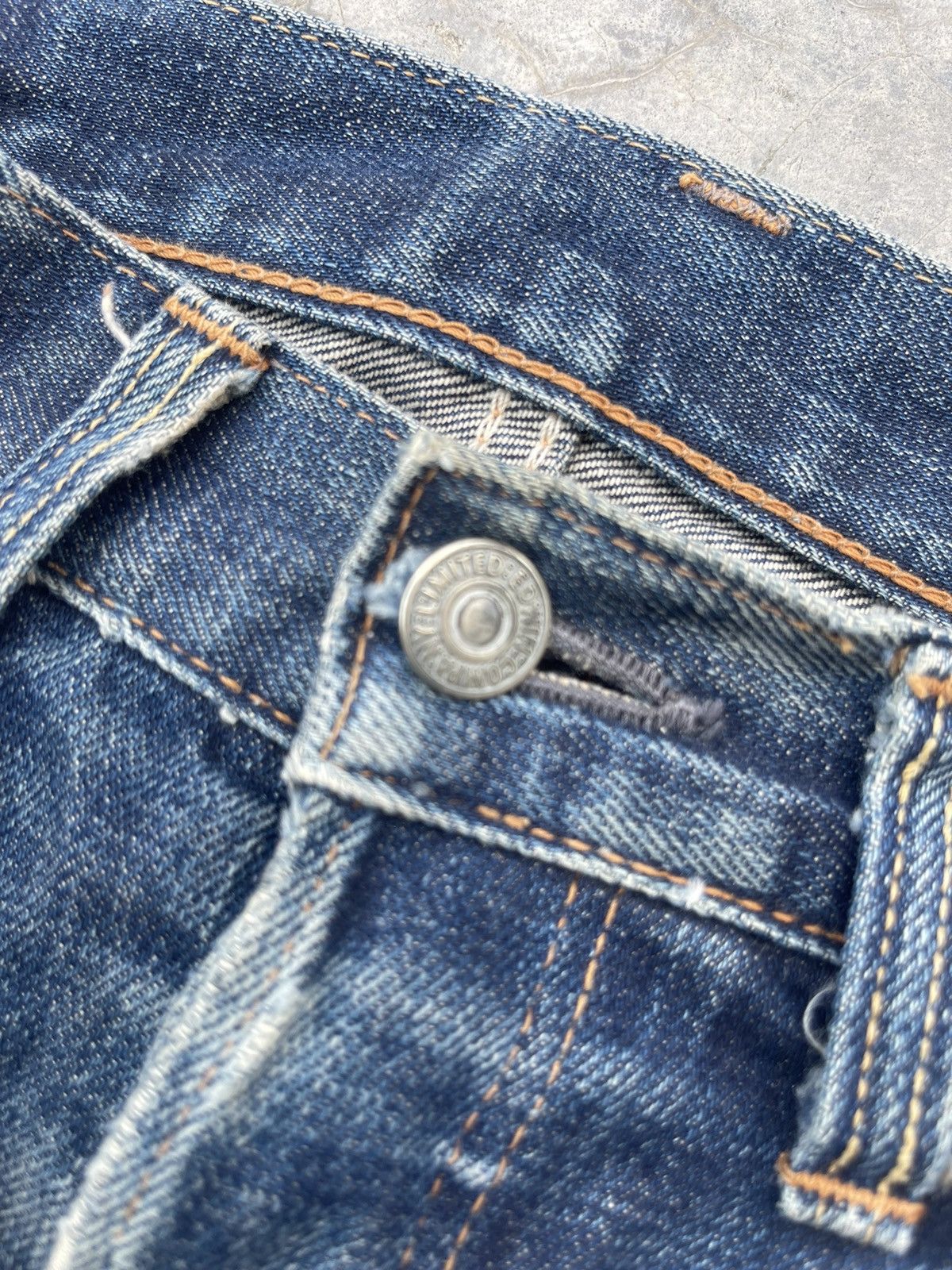 Edwin Vintage Edwin 505 Straight Cut Distressed Baggy Jeans Size US 32 / EU 48 - 10 Thumbnail