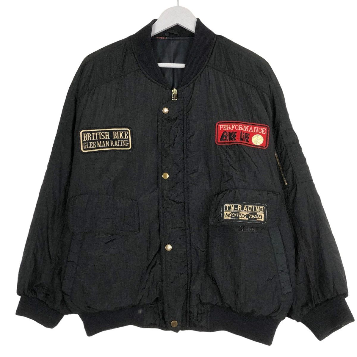 💥80s BRITISH BIKE GLEE MAN RACING BOMBER JACKET