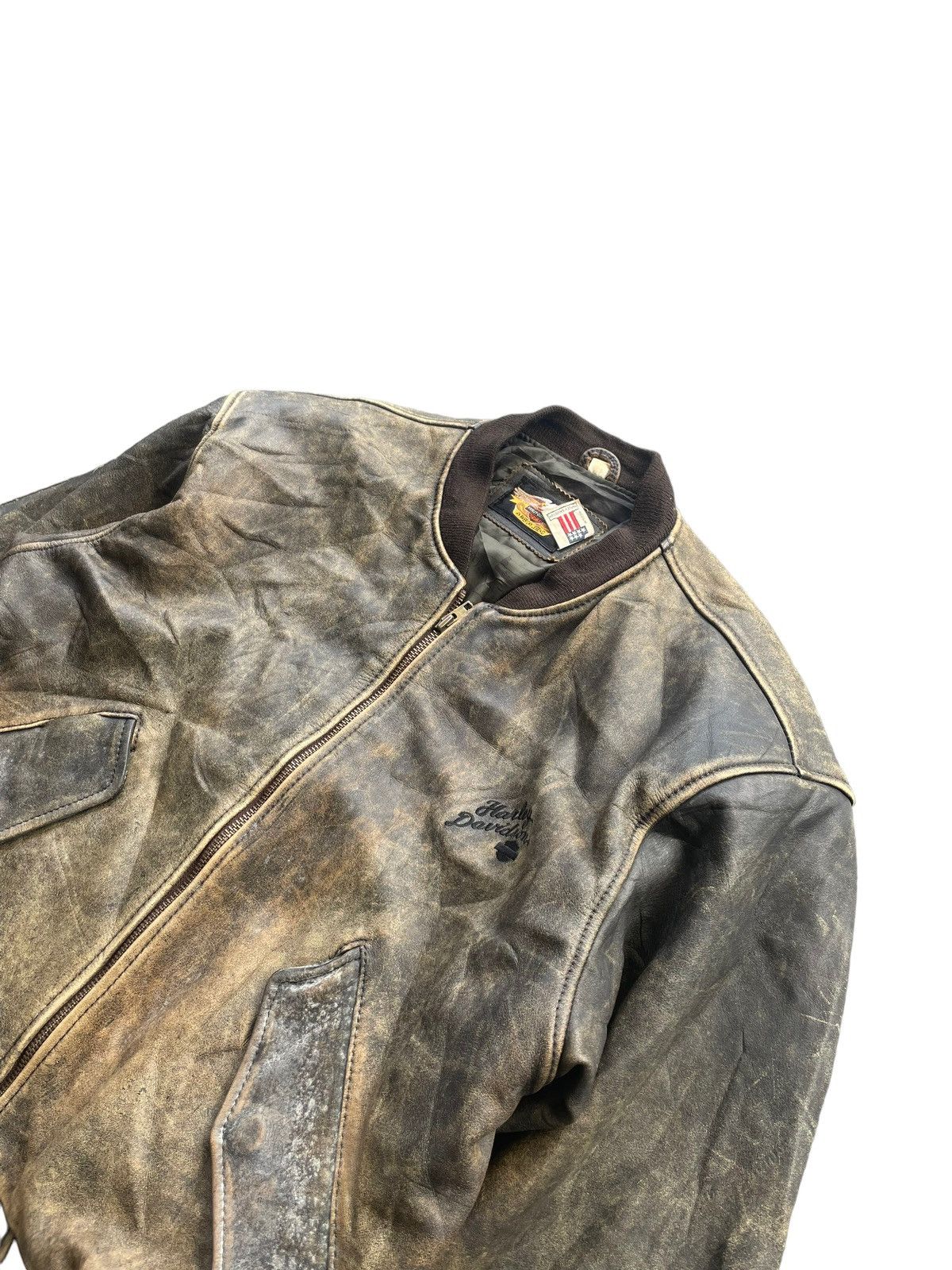 Harley Davidson Vintage 90’s Harley Davidson Leather Jacket Size US M / EU 48-50 / 2 - 3 Thumbnail