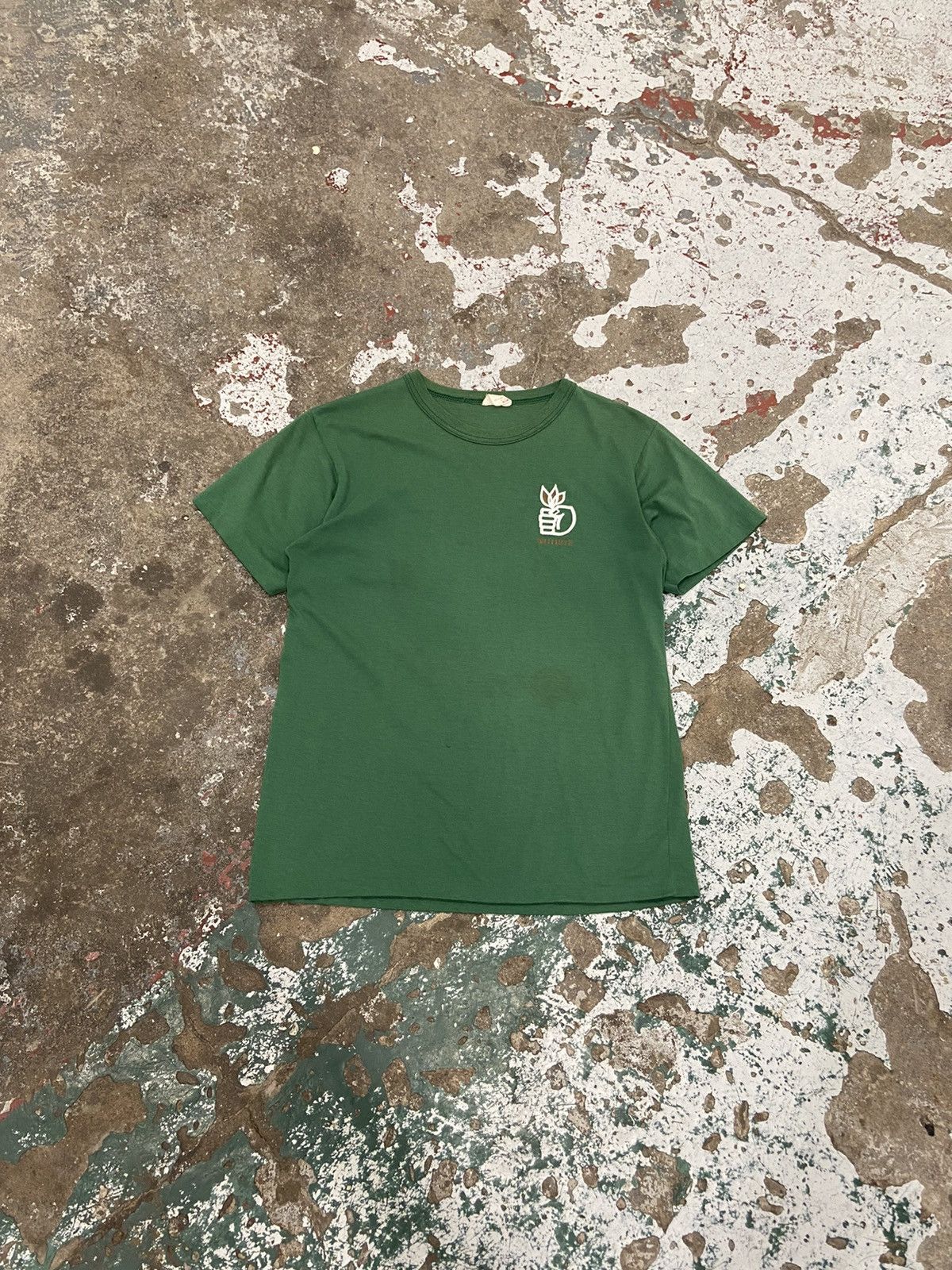 Vintage Vintage 1970s Green Tee Size US M / EU 48-50 / 2 - 1 Thumbnail