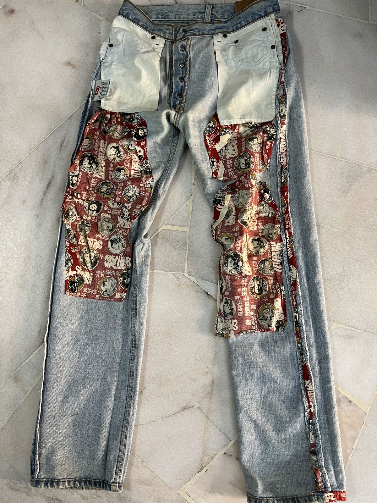 If Six Was Nine × Levi's LAST DROP 🔥Vintage 90’s Levis 501 Distressed Denim Jeans Size US 30 / EU 46 - 12 Thumbnail