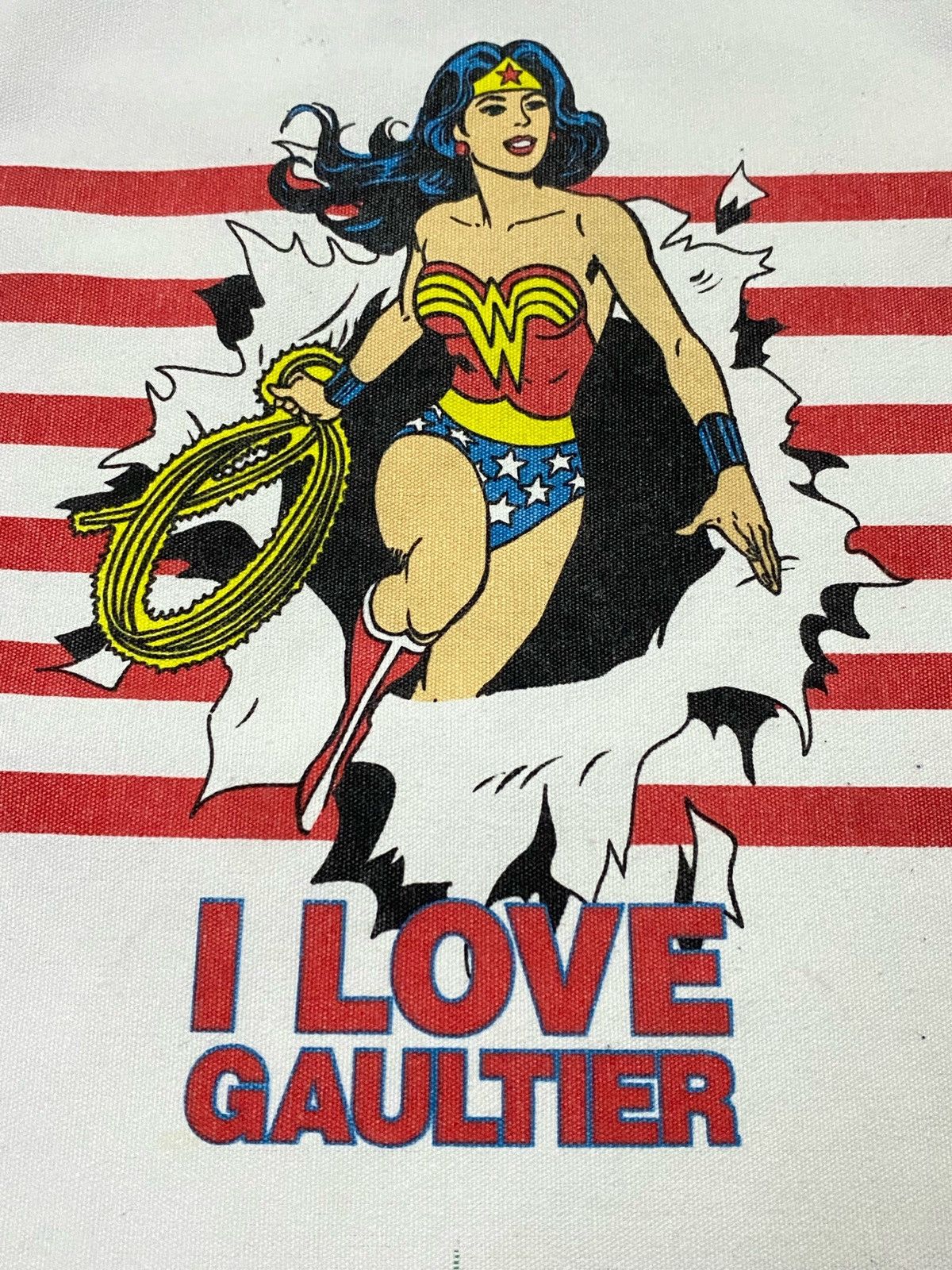 Jean Paul Gaultier Jean Paul Gaultier X Dc Comic “I LOVE GAULTIER” Tote Bag Size ONE SIZE - 12 Thumbnail