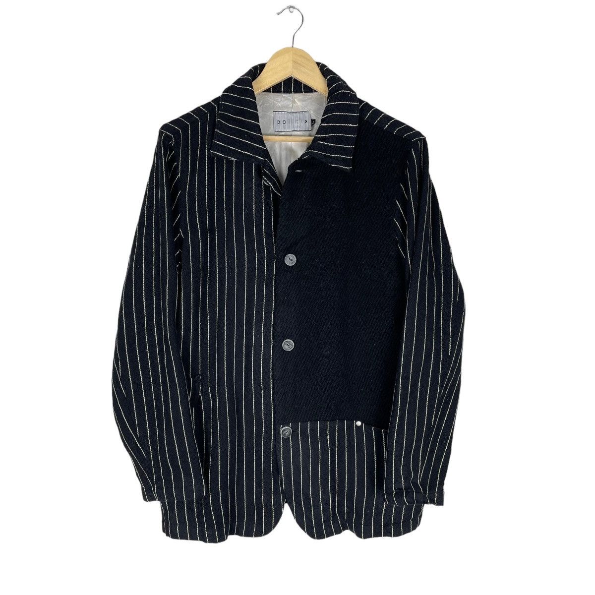 🔥POLITIX PATCHWORK SINGLE BUTTON JACKET LIKE JUNYA WATANABE