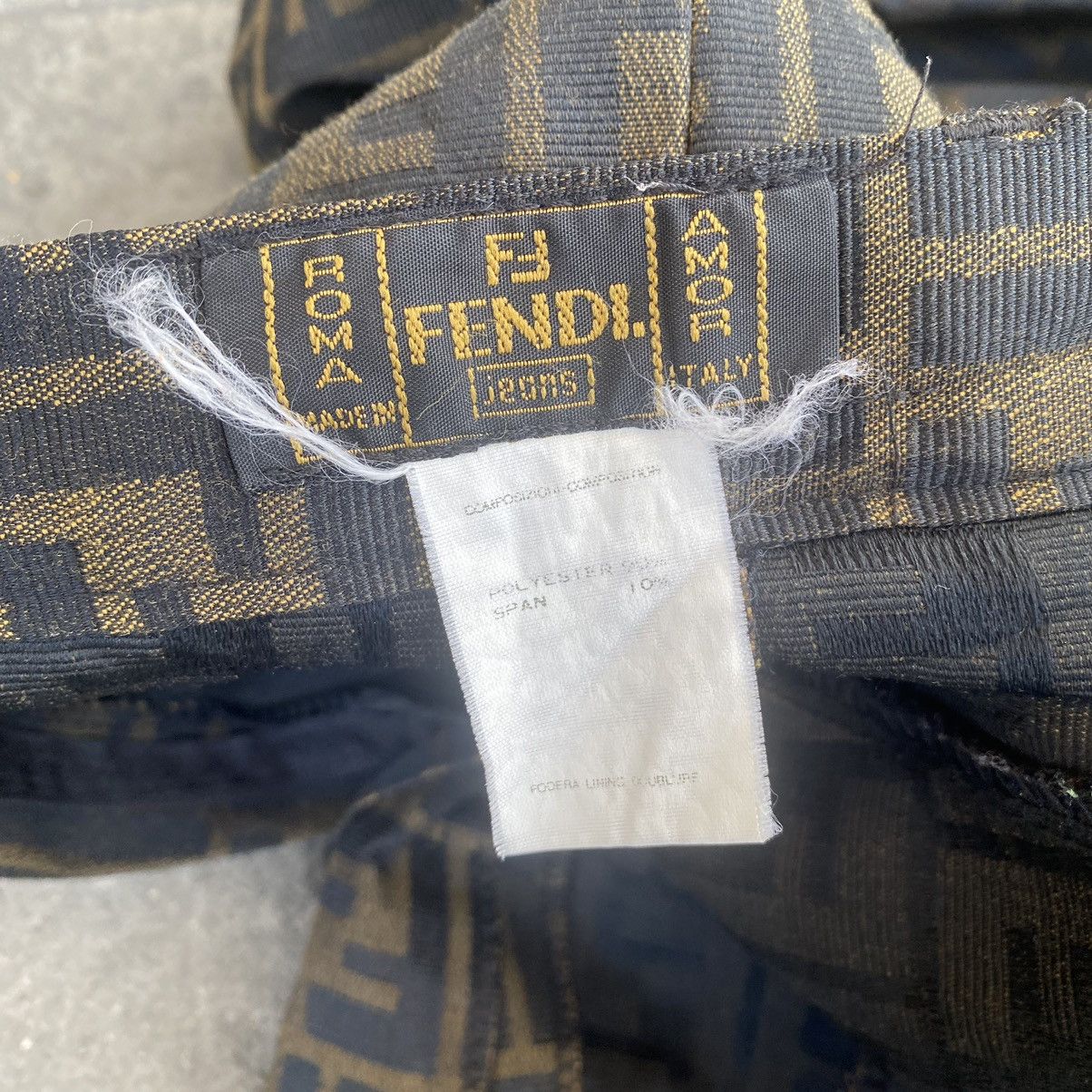 Fendi Vintage Fendi Zucca Monogram Pants Size 26" / US 2 / IT 38 - 20 Thumbnail