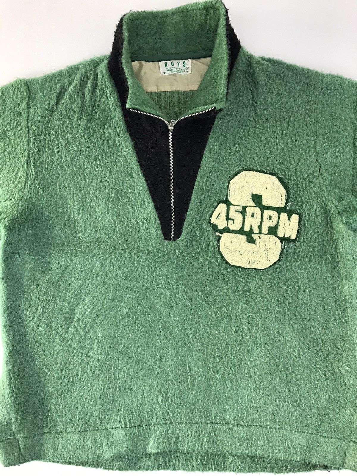 45rpm × Japanese Brand 90s Boys 45RPM Studios Fleece Half Zip Jacket Design Size US M / EU 48-50 / 2 - 3 Thumbnail
