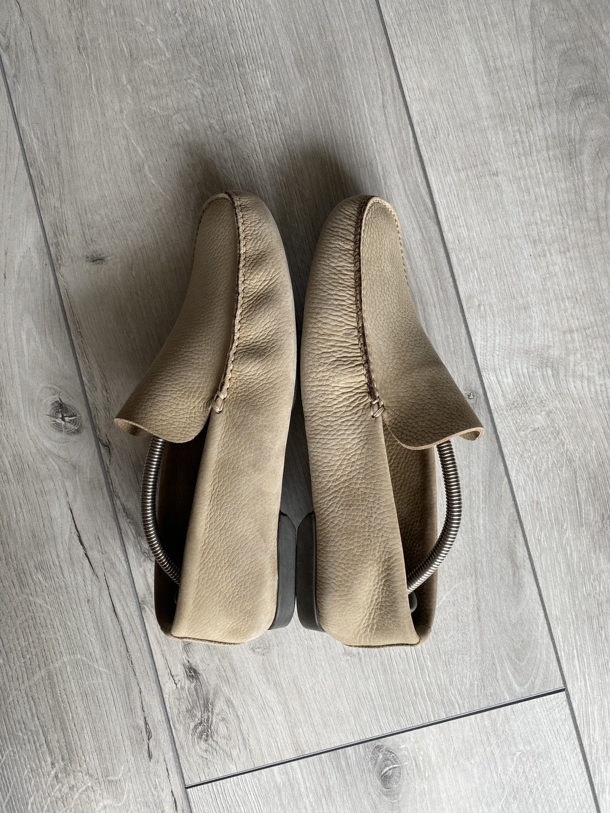 J.M. Weston J.M. Weston Beige Leather Moccasin Shoes Slip On Size US 9 / EU 42 - 6 Thumbnail