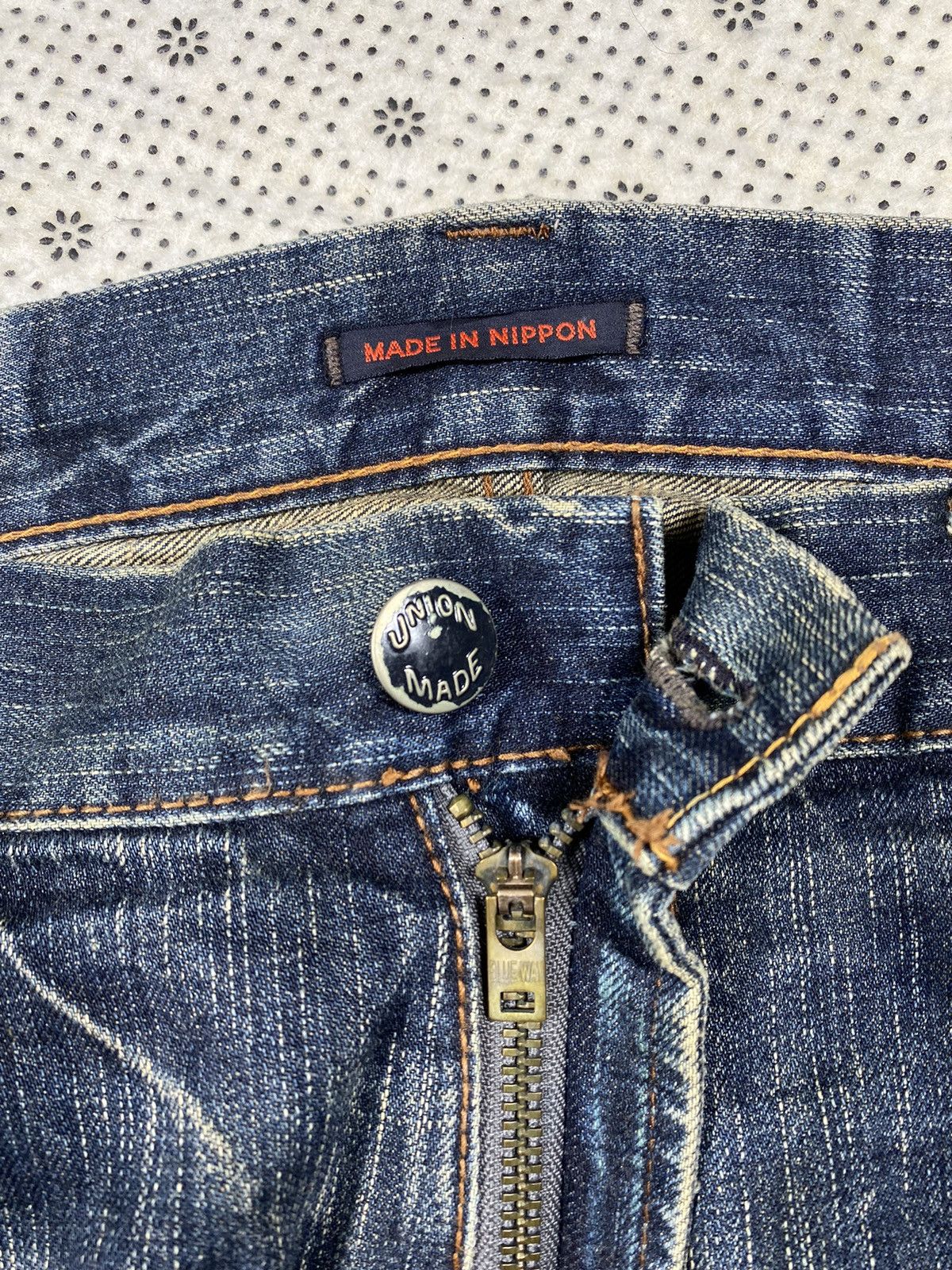Japanese Brand Distressed Denim By Blue Way Size US 35 - 9 Thumbnail