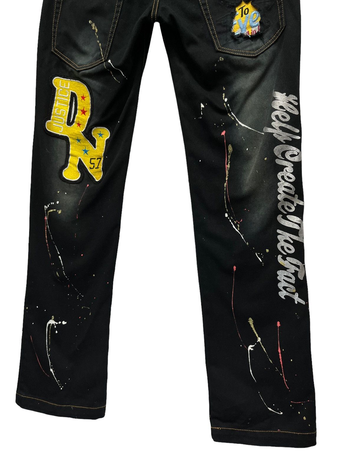 If Six Was Nine 🔥DOPE💥DAILY NEWS Japan Double Waist Splash Multi Patches Size US 32 / EU 48 - 8 Thumbnail