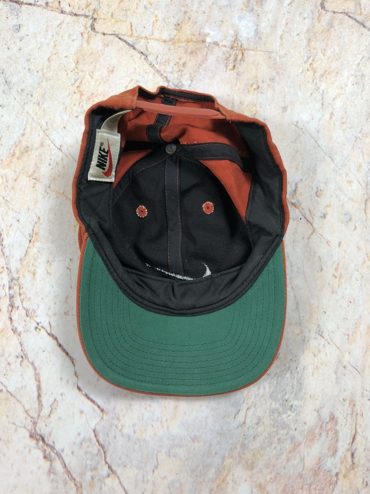 Nike × Vintage Nike vintage orange big logo hat cap Size ONE SIZE - 5 Thumbnail