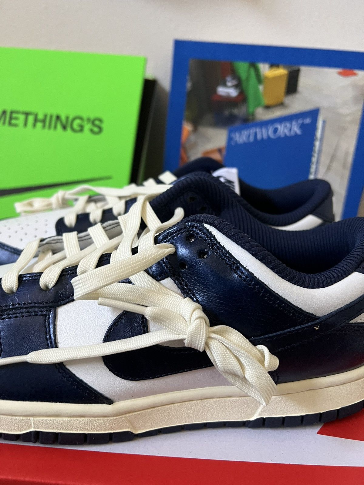 Nike Nike Dunk Low Vintage Navy PRM Size US 10 / IT 40 - 3 Thumbnail