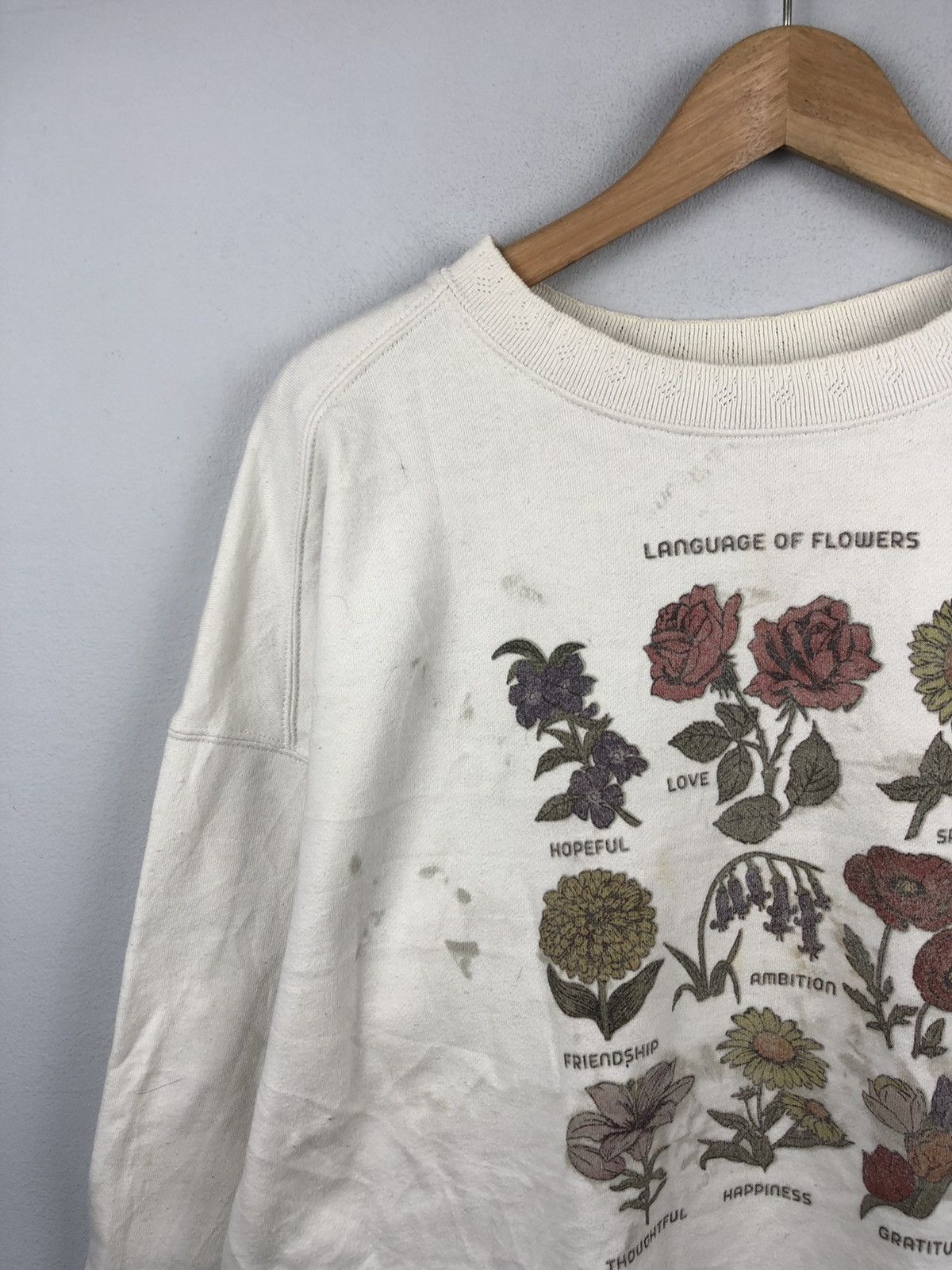 Other × Vintage Vintage Language Of Flowers Pull Over Sweatshirt Size L / US 10 / IT 46 - 2 Thumbnail