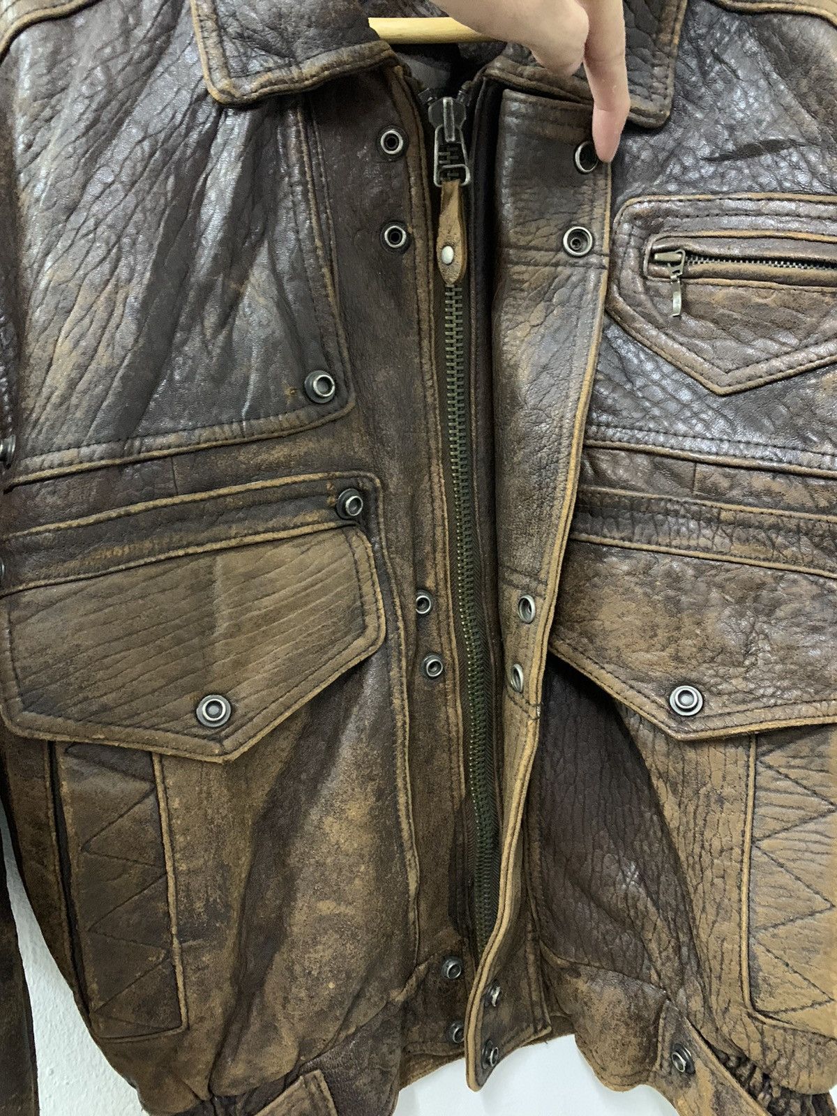 Japanese Brand Distressed Leather Jacket Italian Leather Size US M / EU 48-50 / 2 - 6 Thumbnail
