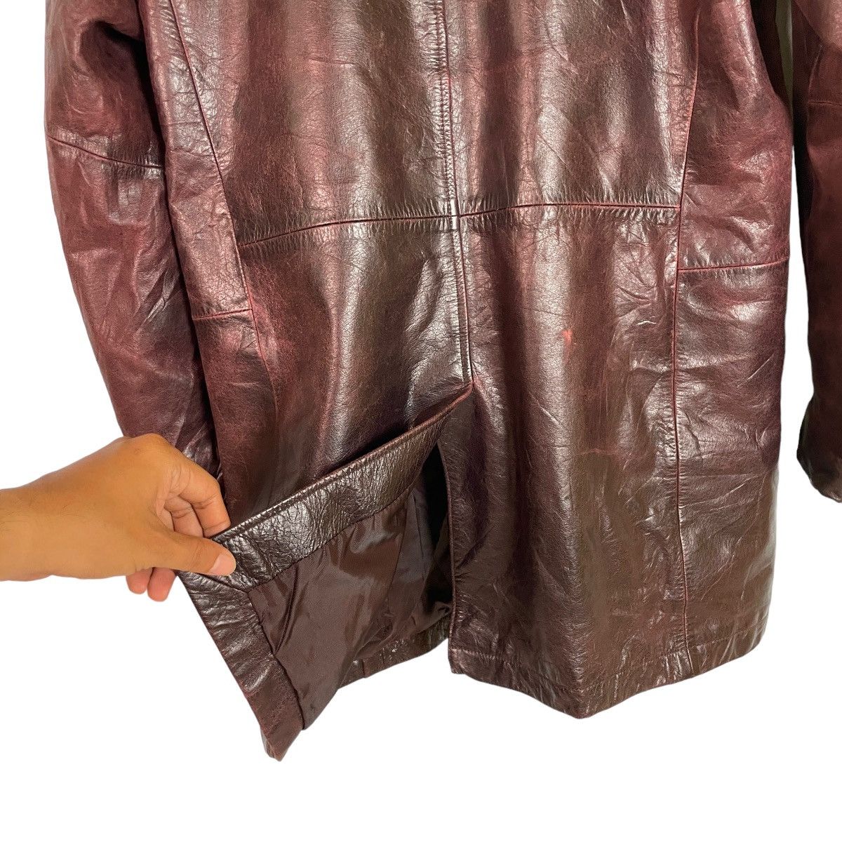 Genuine Leather The Suit Company Cowhide Leather Long Jacket Size US L / EU 52-54 / 3 - 12 Thumbnail