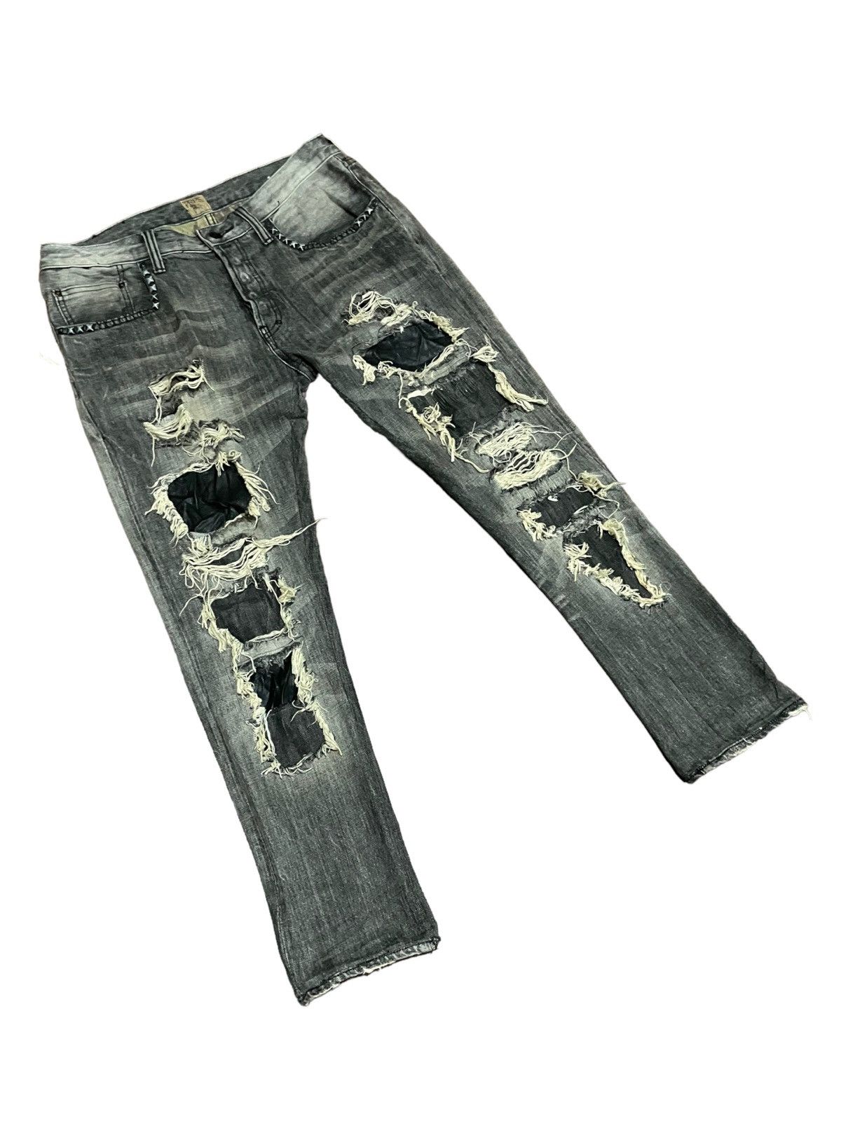 Prps Prps Destroyed Custom Distress Rock Altered Waist Jeans Size US 34 / EU 50 - 3 Thumbnail