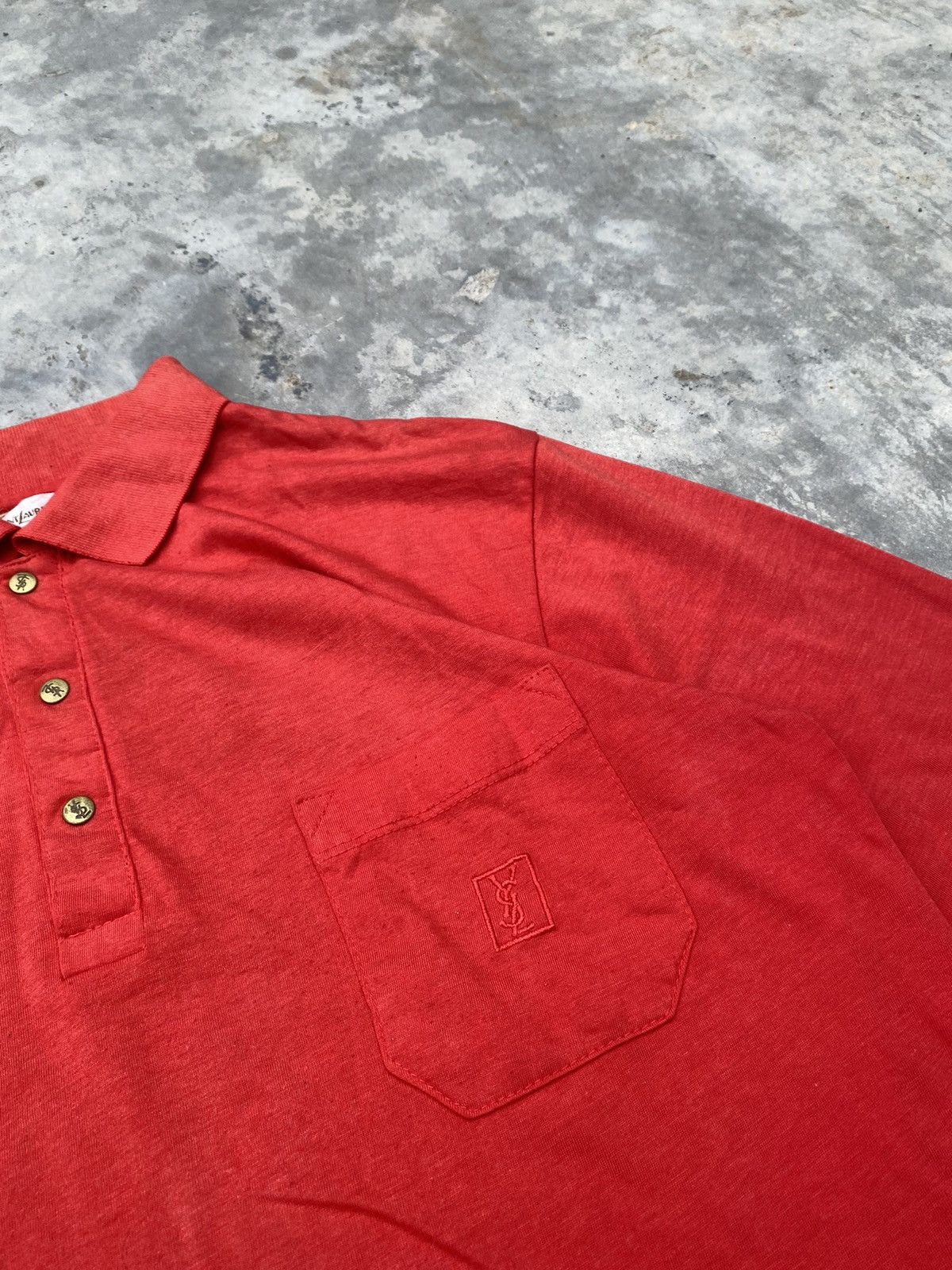 Vintage × Yves Saint Laurent Vintage Yves Saint Laurent Polo Size US M / EU 48-50 / 2 - 2 Thumbnail