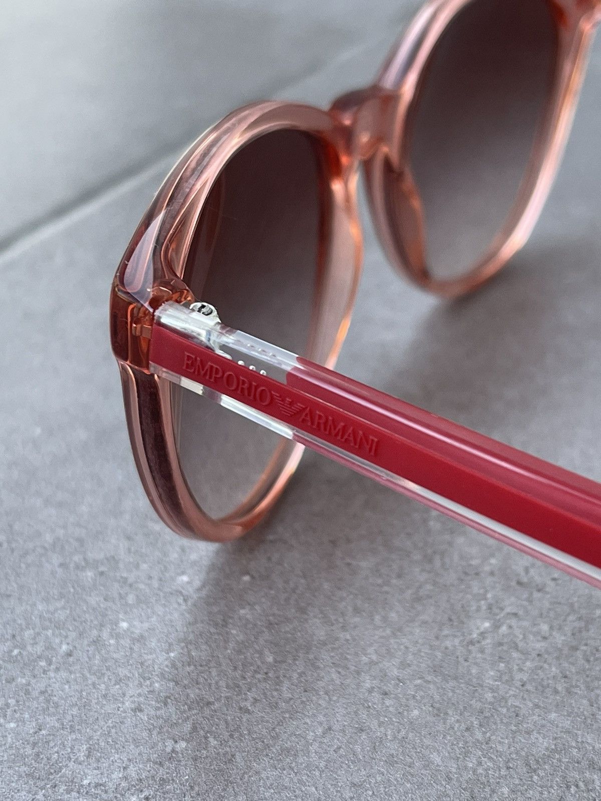 Emporio Armani Emporio Armani EA4003 5070/13 Peach Red Sunglasses Size ONE SIZE - 7 Thumbnail