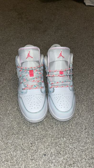 jordan 1 low white green pink