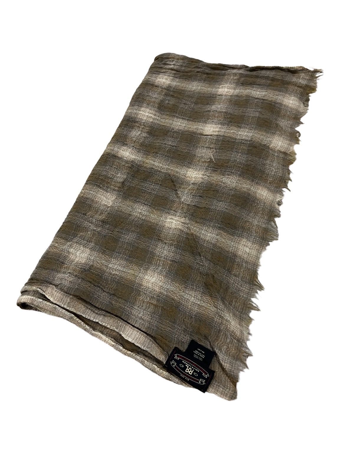 RRL Ralph Lauren GRAIL🔥RRL 🇺🇸 Classic Madras Checked Plaid Wool Scarves Size ONE SIZE - 2 Thumbnail