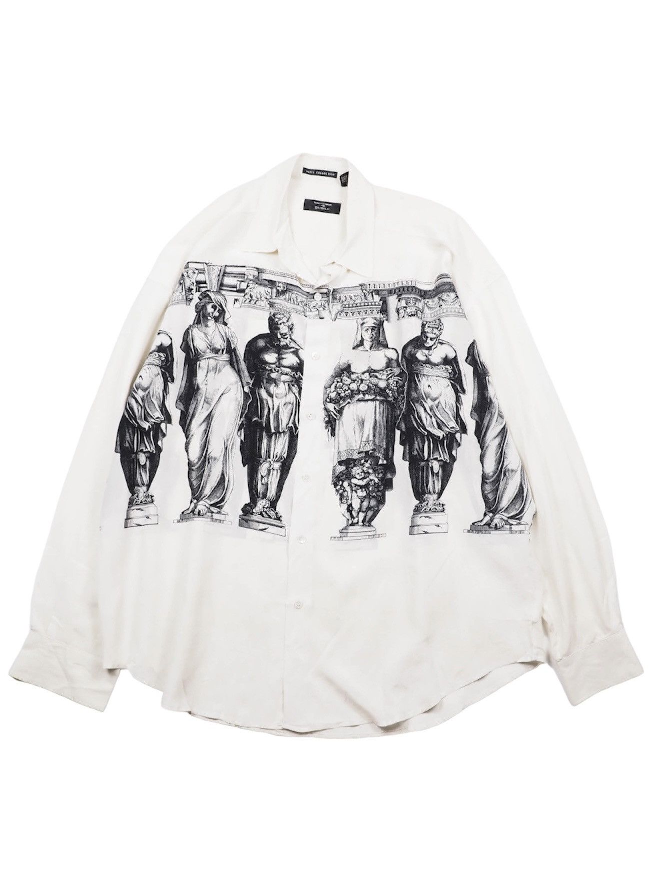 image of Archival Clothing x Avant Garde Vintage Timney Fowler For Go Silk Shirt in White, Men's (Size XL)