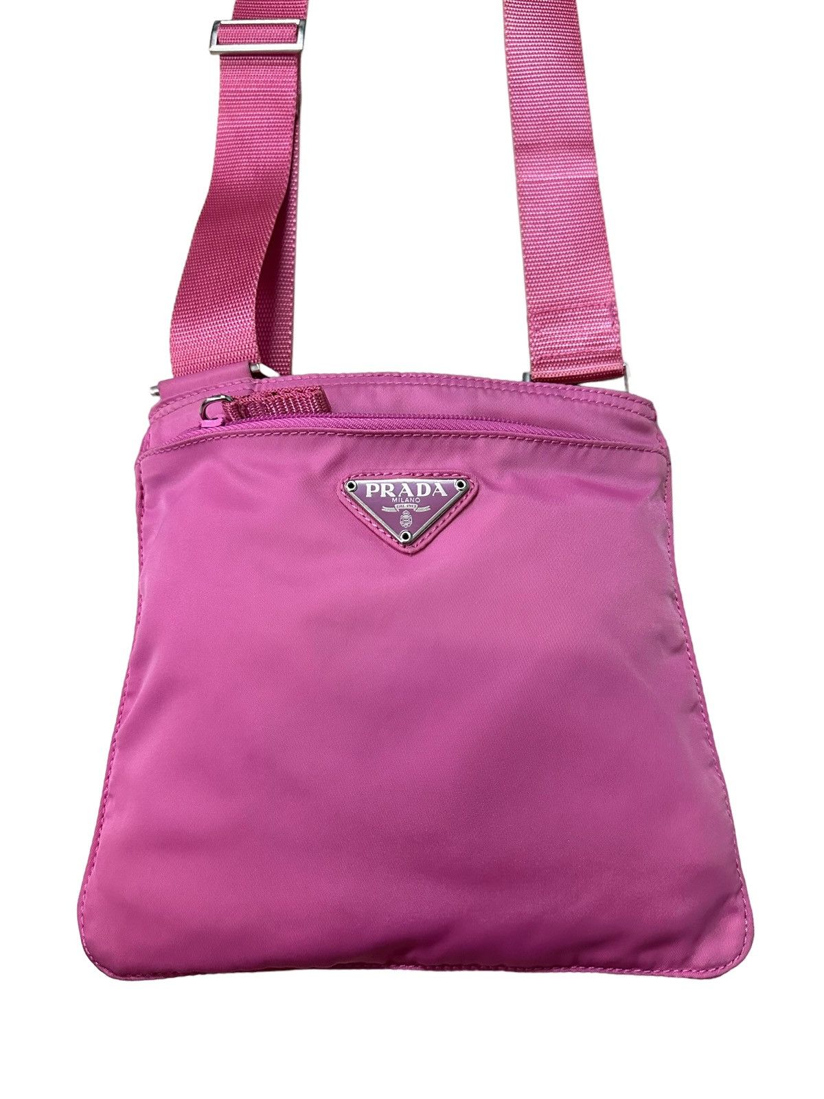 Prada × Vintage AUTHENTIC VINTAGE PRADA PINK NYLON MINI CROSSBODY BAG Size ONE SIZE - 2 Thumbnail