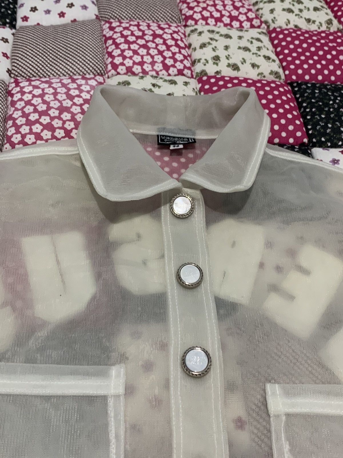 Versace Vintage VERSUS VERSACE Transparent Cropped Jacket Size S / US 4 / IT 40 - 5 Thumbnail