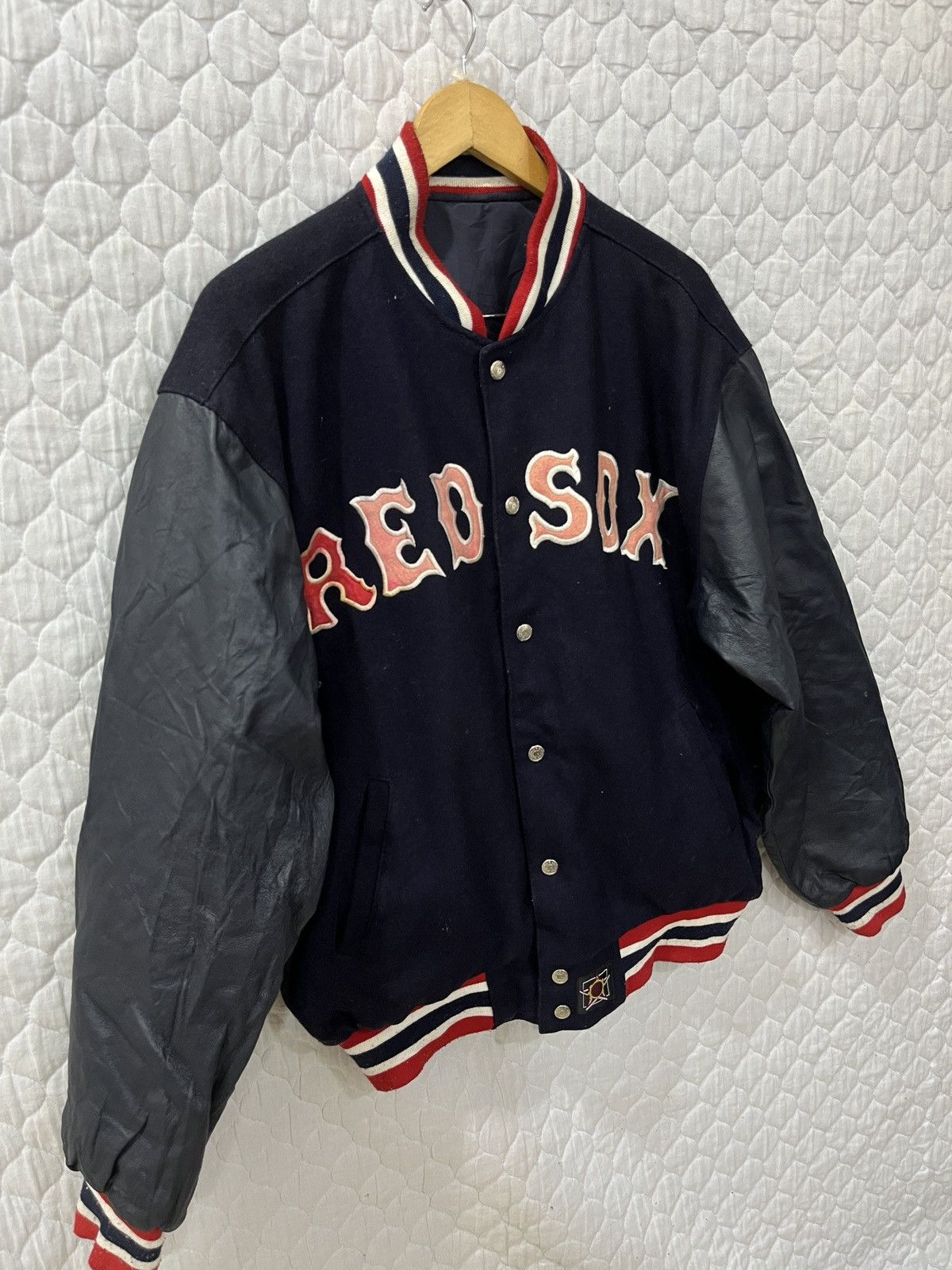 Other (Rrrr). RED SOX VARSITY LEATHER SLEEVE JACKET Size US M / EU 48-50 / 2 - 5 Thumbnail