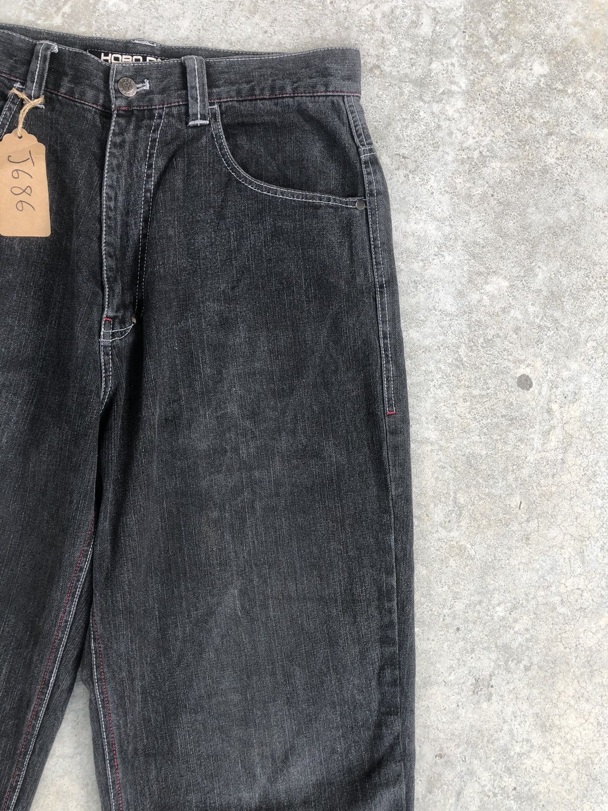 Hobo Japanese Hobo Embroidered Jeans Baggy Jean Hip Hop Size US 33 - 5 Thumbnail